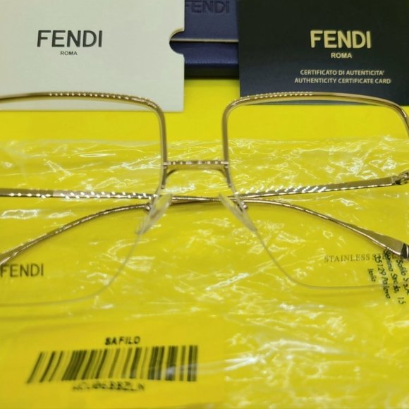 FENDI CLASSIC GOLD FRAME GLASSES - Picture 3 of 7